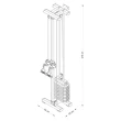 Monocross Over Fixo De Parede Polia Dupla Gallant Elite 65 Kg GEM65H12A-PT